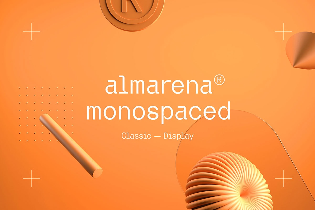 monospaced almarena typeface